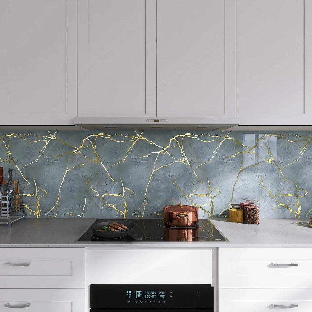 PVC Marble Pattern Self-Adhesive Wall Sticker | Oil-Proof