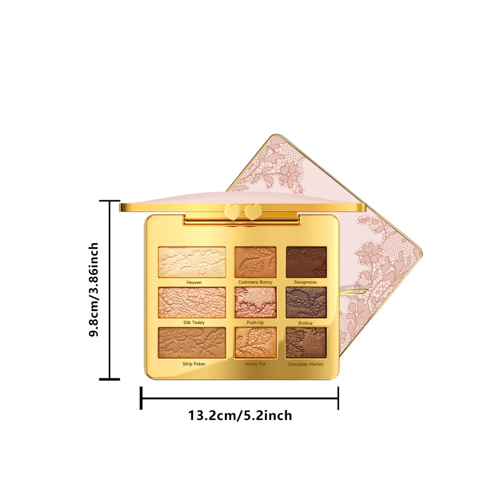 9-Color Eyeshadow Palette | Matte Shimmer Glitter Blendable