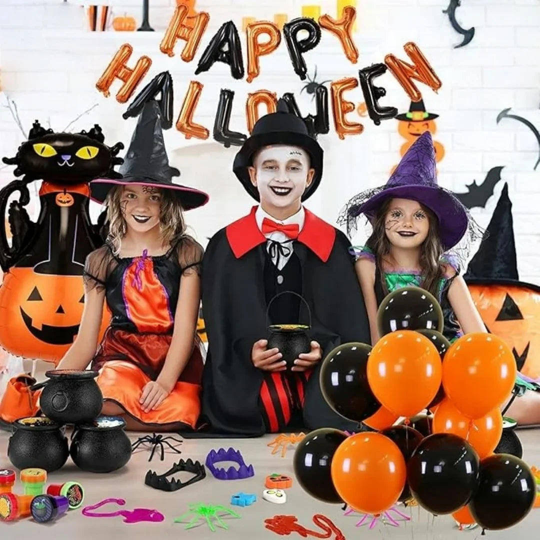 Halloween Balloon Sets Black Orange Balloons Used Horror Party