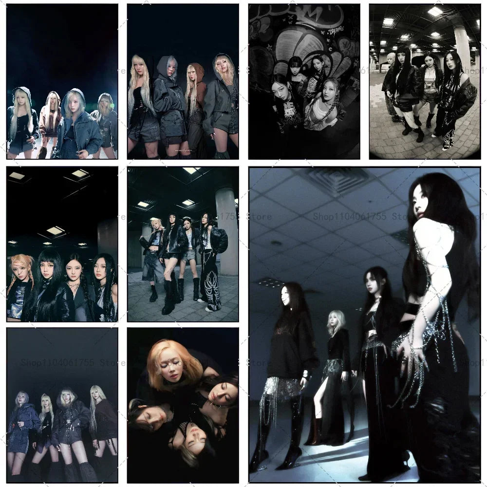 Aespa Kpop Girl Group Poster – Self-Adhesive Waterproof Wall Sticker