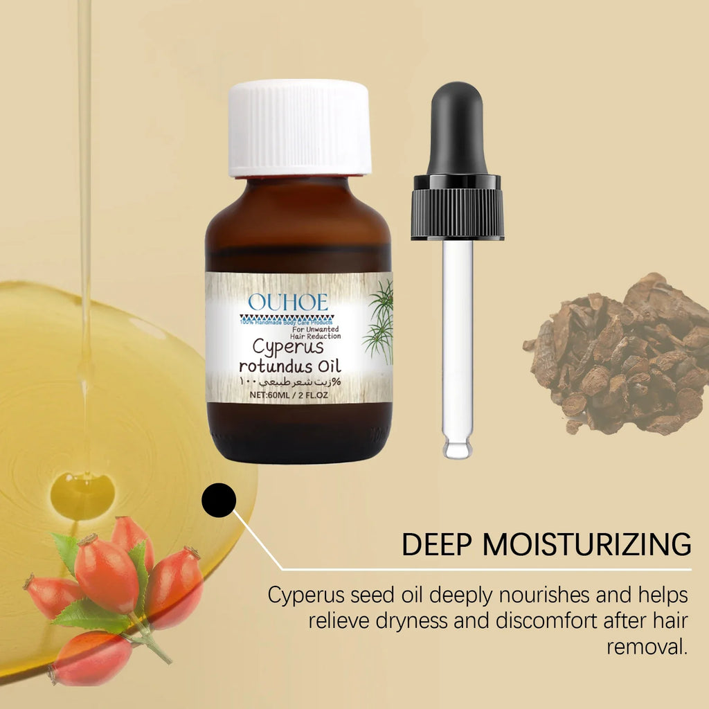 Cyperus Rotundus Hair Inhibitor Oil – Body & Face 60ml
