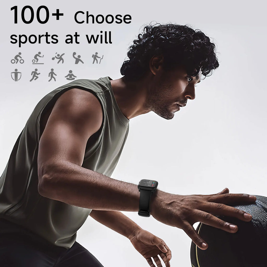 Yoateo Smart Watch 1.83" | 100+ Sports, IP68, Wireless Call