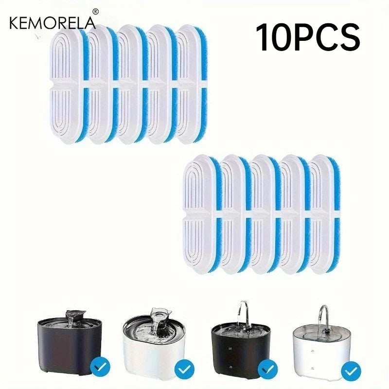 KEMORELA Cat Water Fountain Filters 6/10/16 Pack | Easy Clean