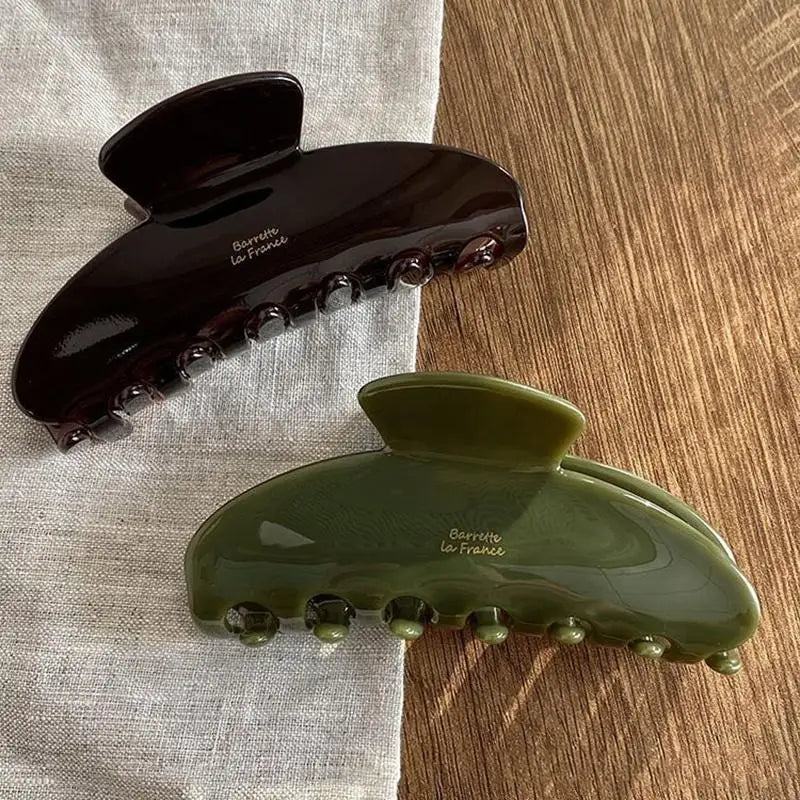 Large Acetate Hair Claw Clip – Retro Korean Shark Clip