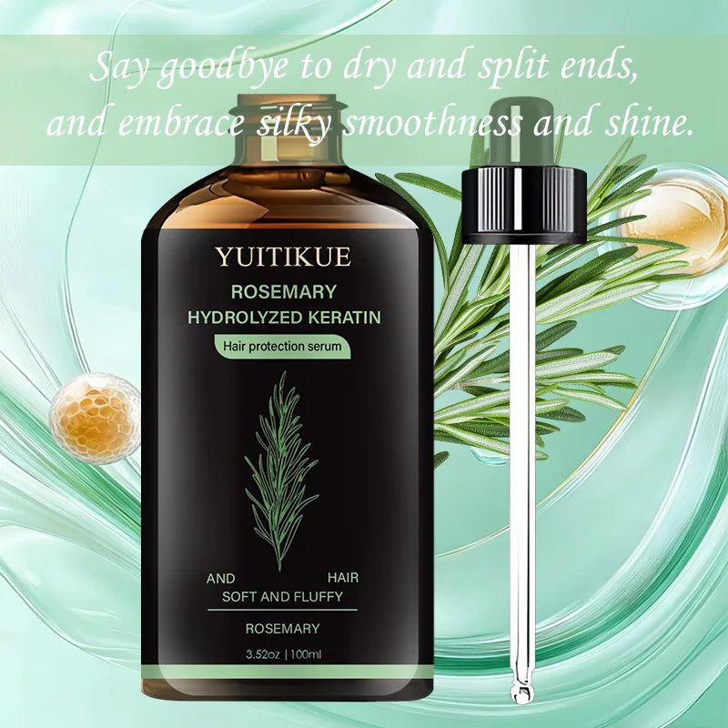 YUITIKUE Rosemary & Keratin Hair Serum – Nourish & Smooth