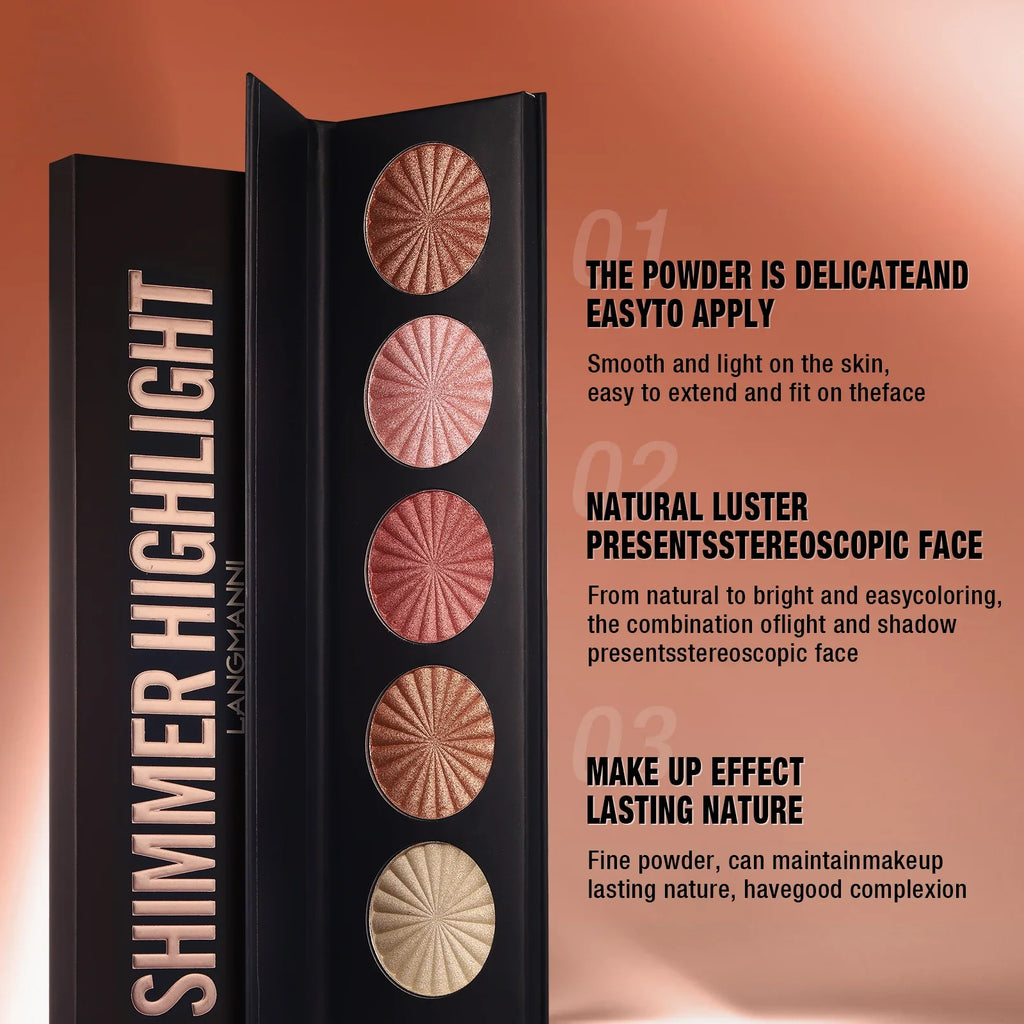 Highlighting Contouring Palette 5 Colours All-in-one Makeup
