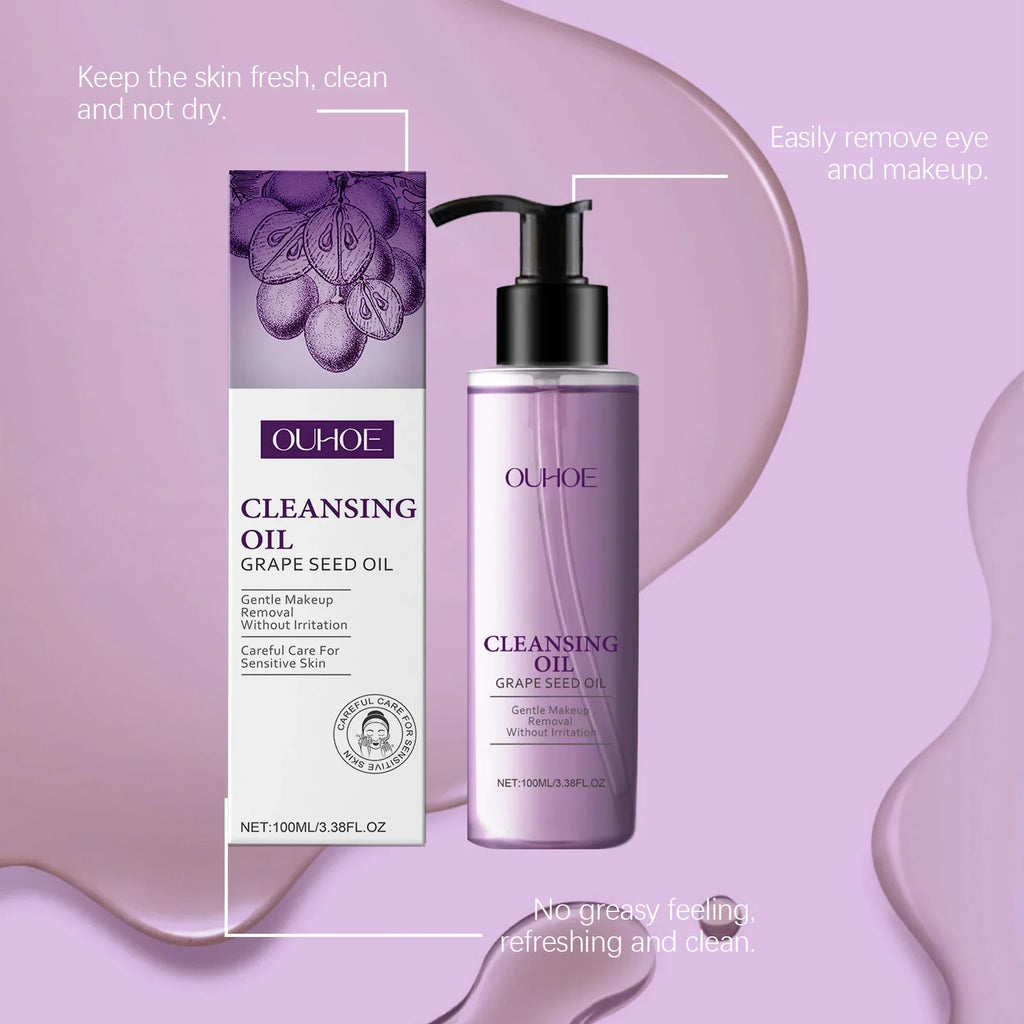 Grape Seed Cleansing Oil – Gentle Makeup Remover, 100ml