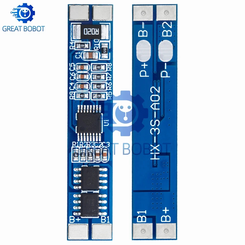 3S Li-Ion 18650 BMS Protection Board 12V 10A | 11.1V–12.6V