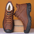 Men's Winter Velvet Lined Ankle Snow Boots – Lace-Up