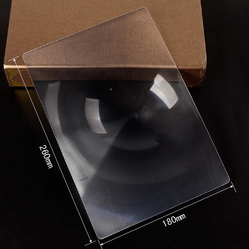 A4 Fresnel Full Page Magnifier – Ultra-Thin Reading Lens 260mm