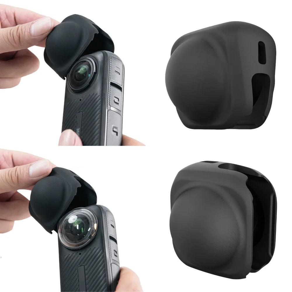 Silicone Desktop Stand & Lens Cover for Insta360 X4