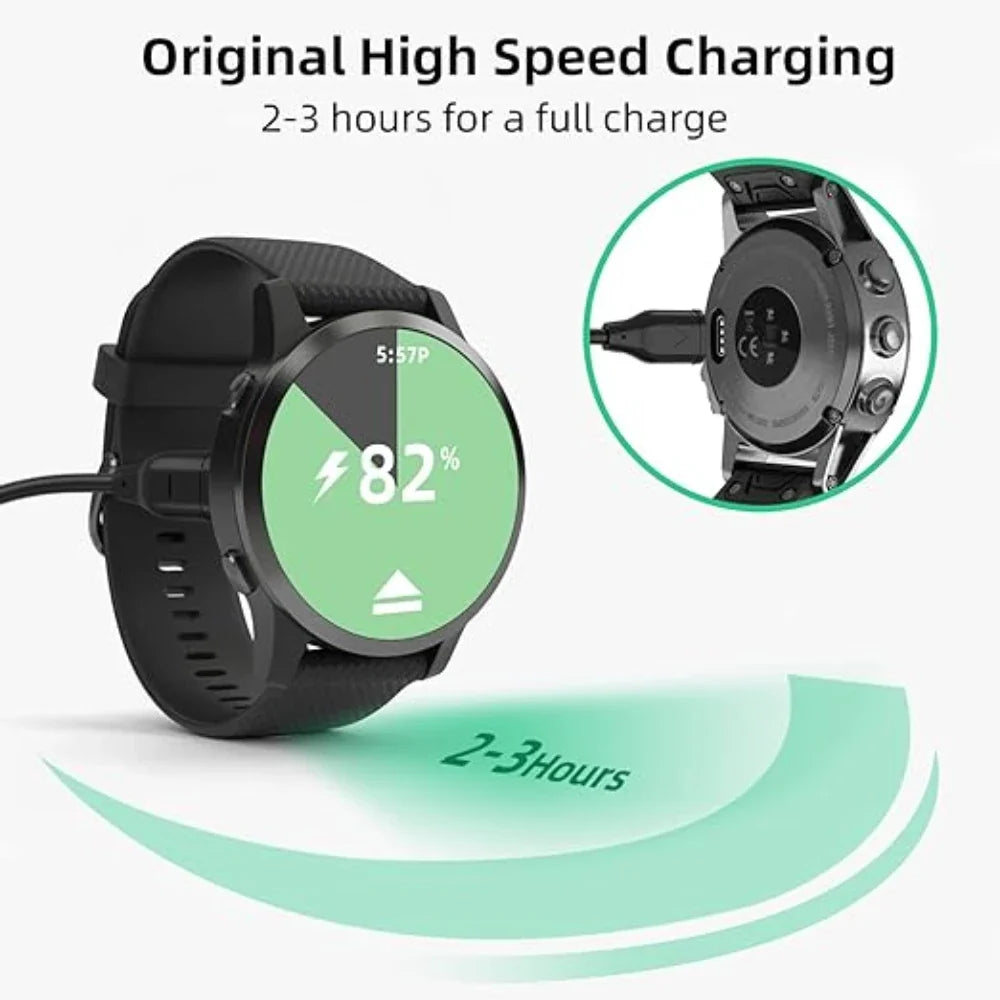 2-Pack Garmin Smartwatch USB Replacement Charger Cable