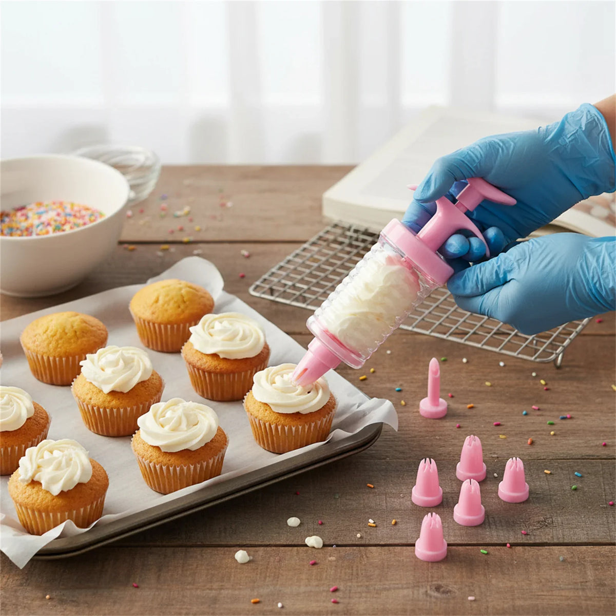 8-Piece Cake Piping Tips Set | Food Grade Plastic Nozzles