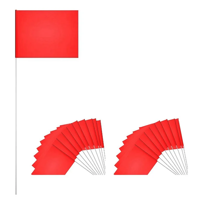 Red Lawn Marking Flags 20-Pack | Yard & Irrigation Markers