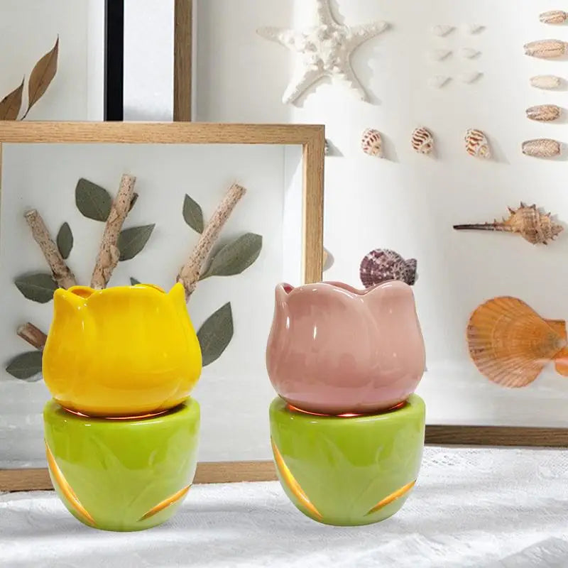 Tulip Ceramic Wax Melt Warmer | Floral Aroma Diffuser 180ml