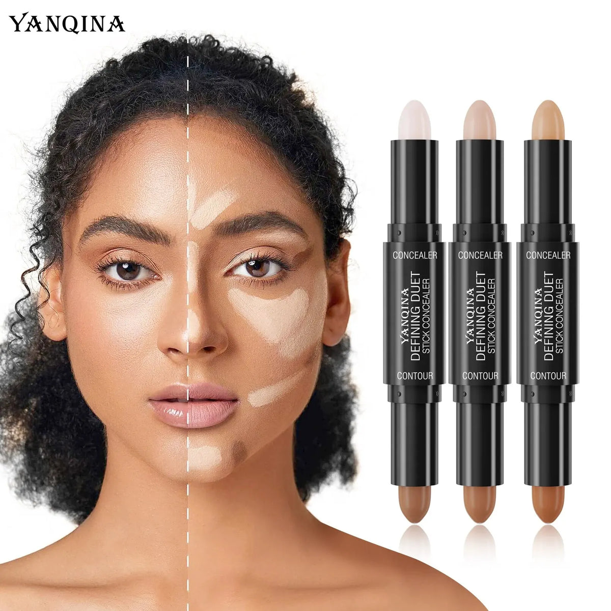YANQINA Contour Stick Duo – Highlight & Shadow Cream Stick