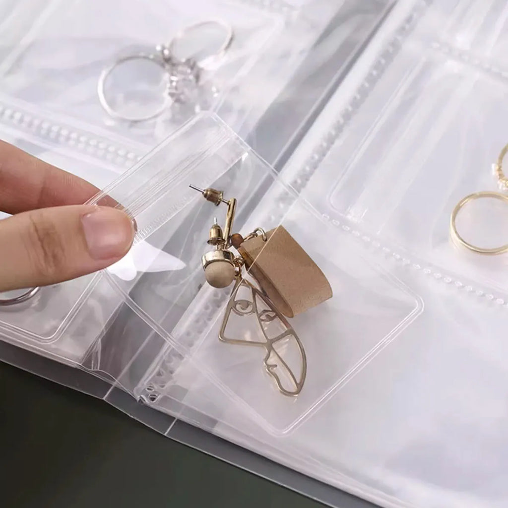 Jewelry Storage Album Transparent PVC Book Earring Necklace Bracelet
