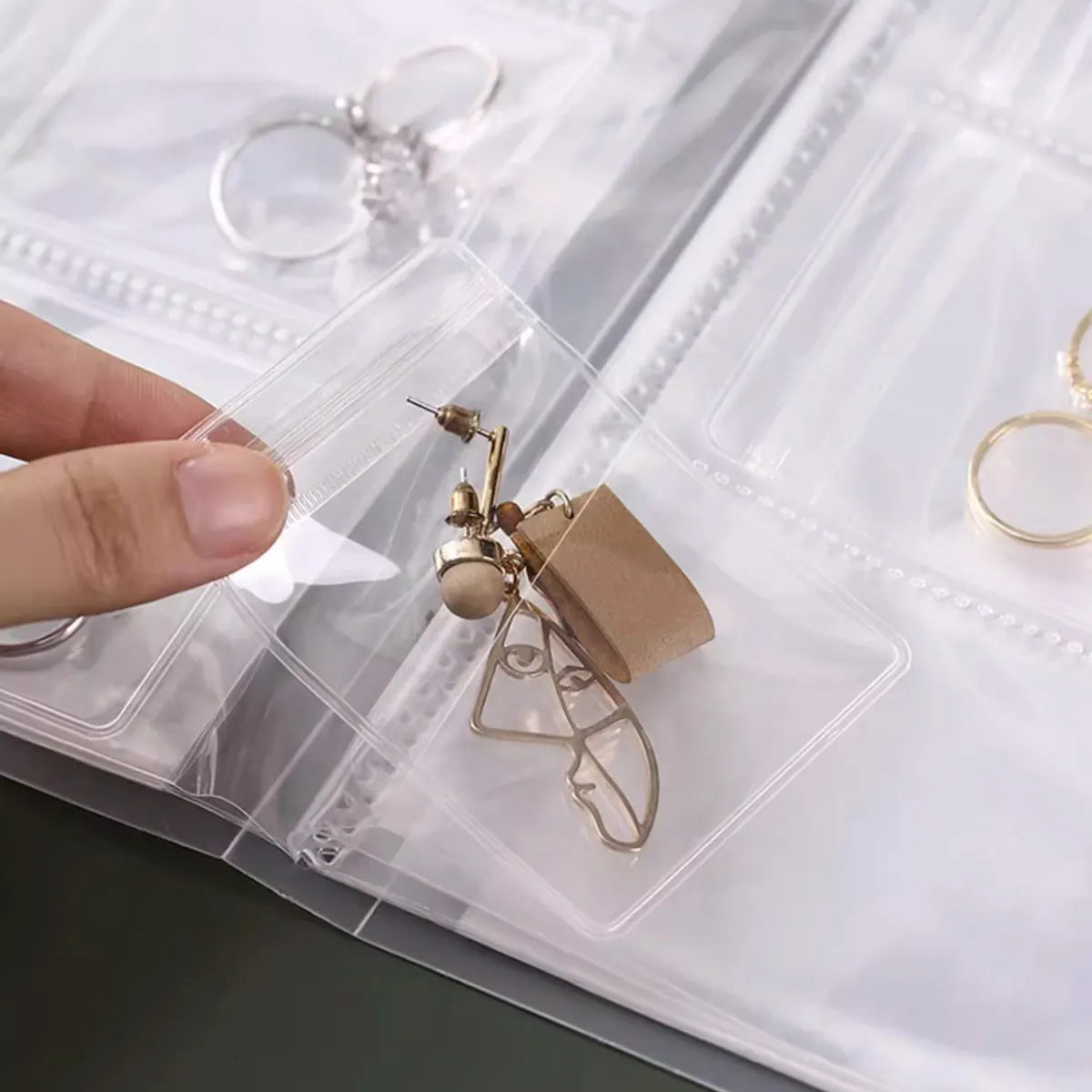 Jewelry Storage Album Transparent PVC Book Earring Necklace Bracelet
