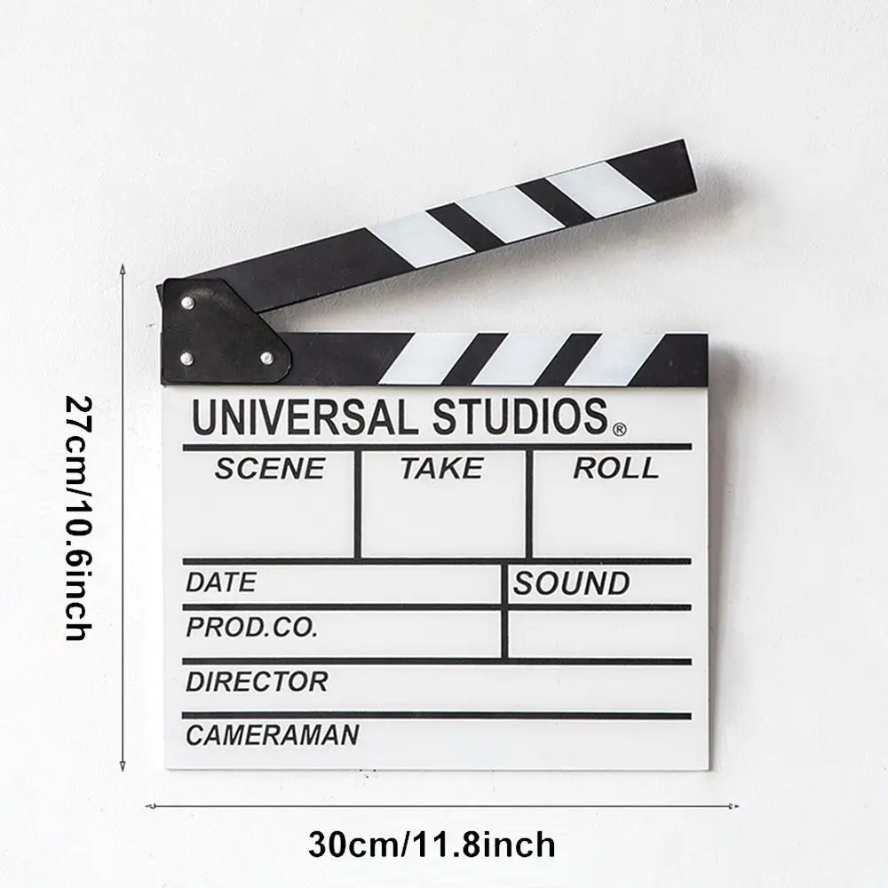 Wooden Director Clapperboard | Film Slate Photography Prop 30x27cm