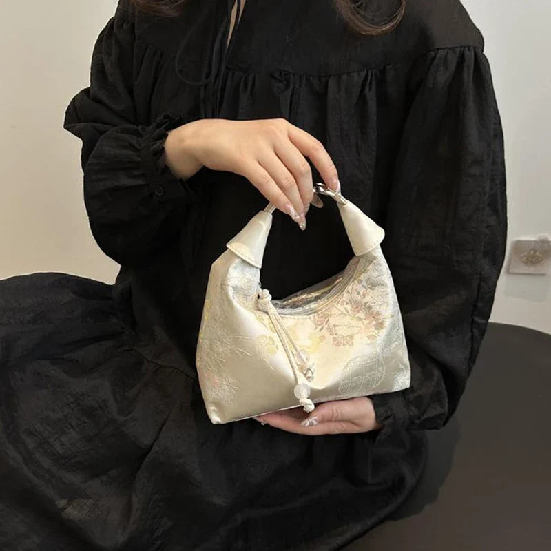 Chinese Embroidery Canvas Tote Bag | Women's Shoulder Crossbody