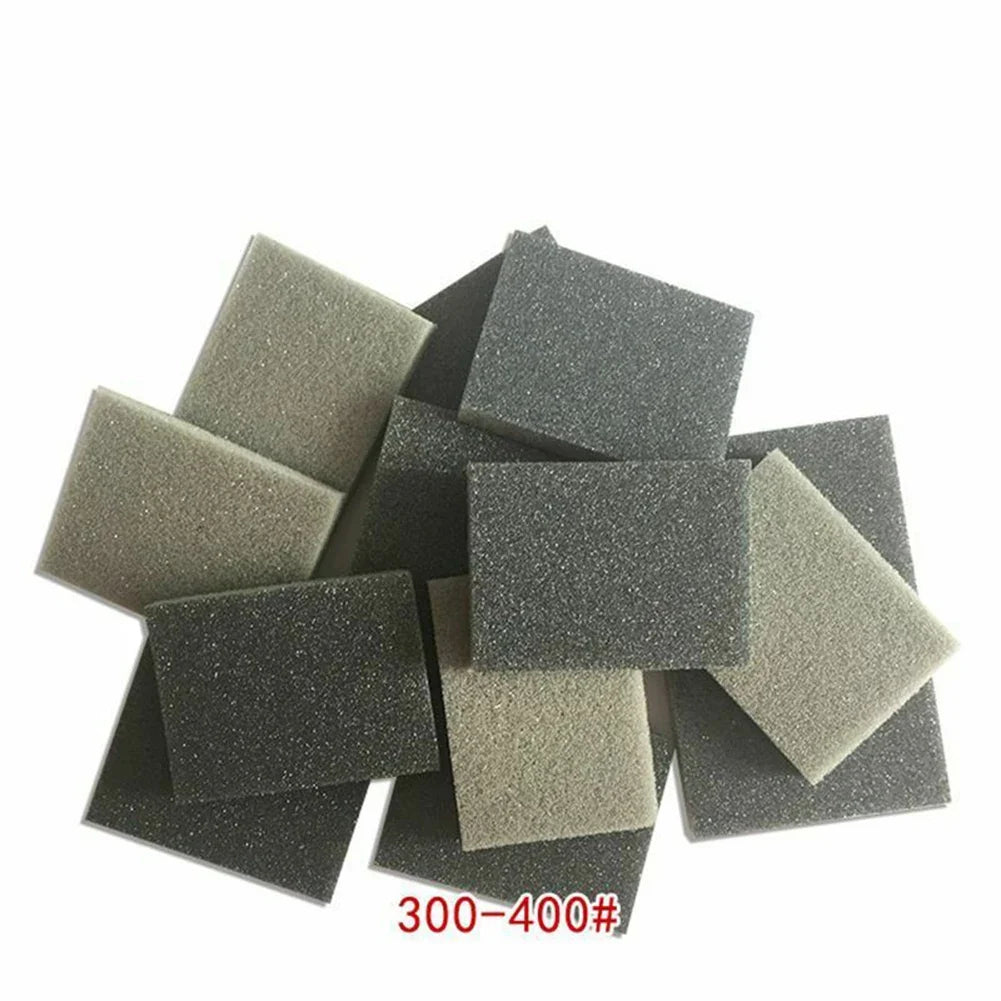 10 Sponge Sanding Block Wet Dry Bodywork Fine Coarse Grit Sandpaper