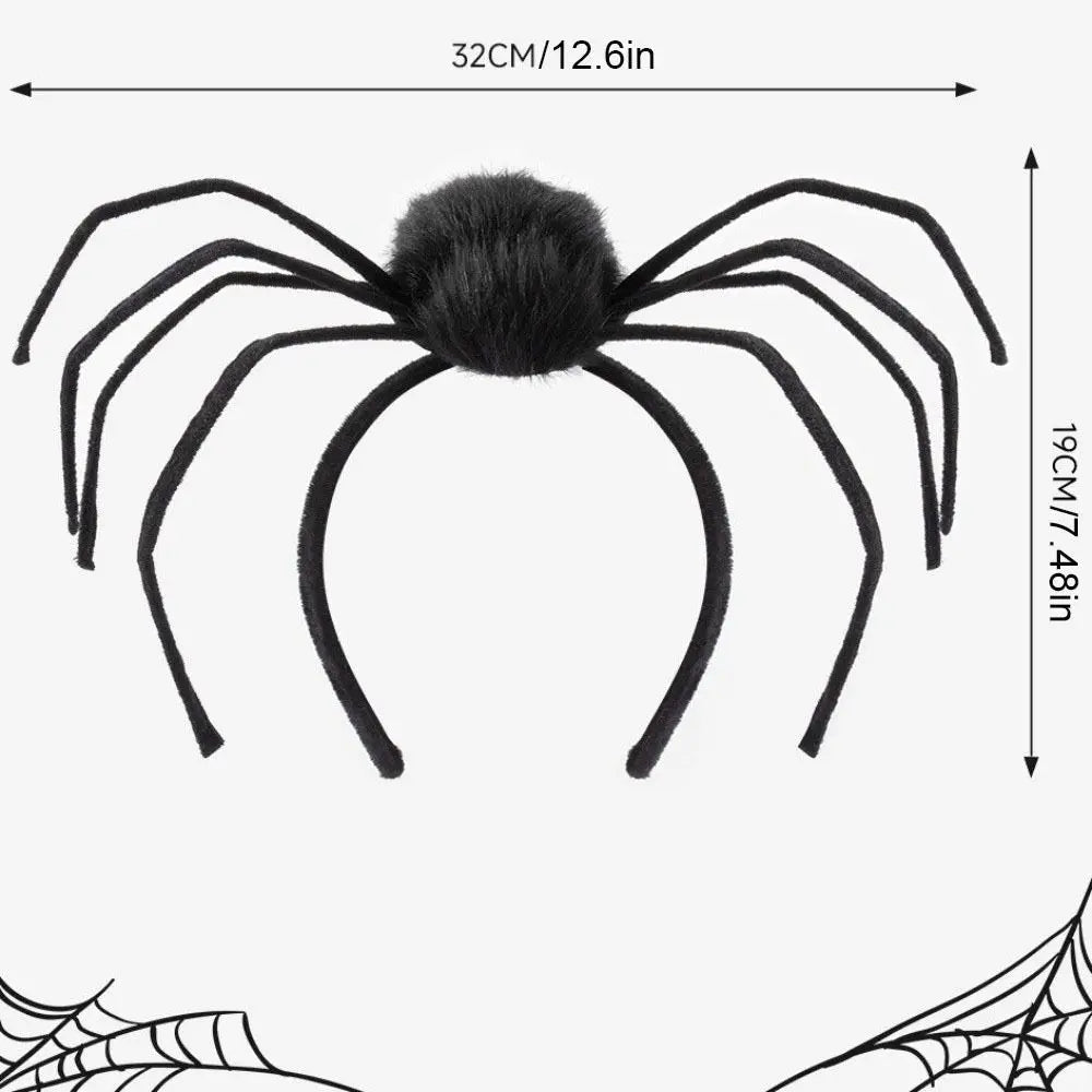 Halloween Spider Headband – Black Non-Slip Hair Hoop