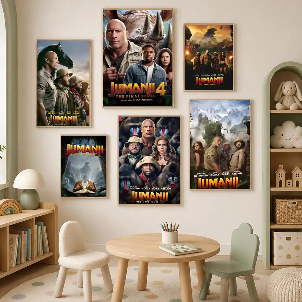 Jumanji Movie Poster Self-Stick HD PVC Waterproof Wall Art