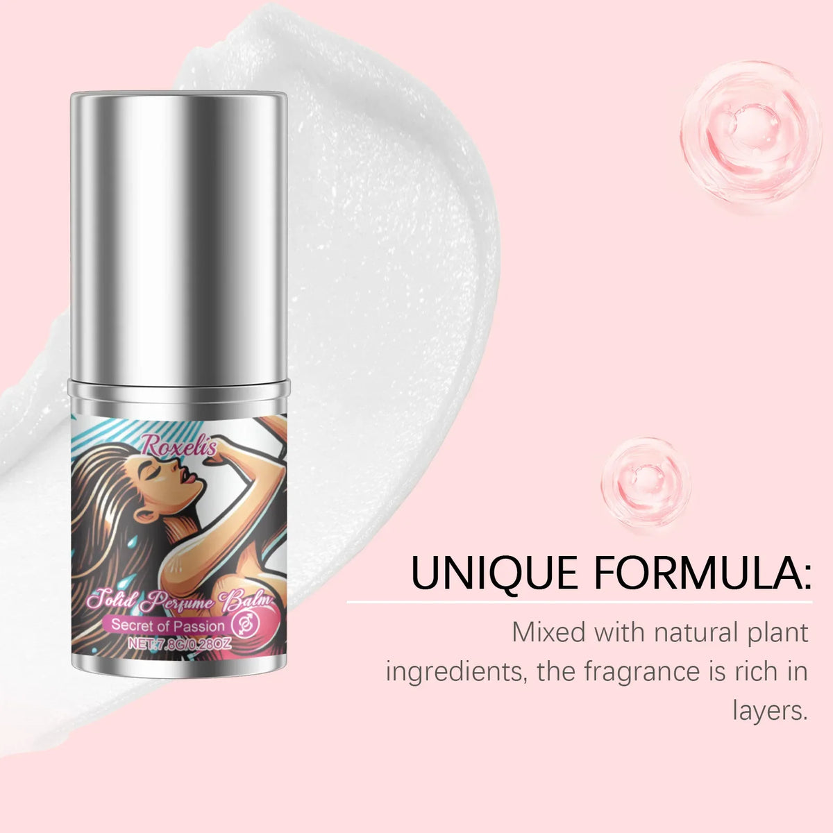 Unisex Solid Perfume Balm Stick | Alcohol-Free Floral EDP, 7.8g
