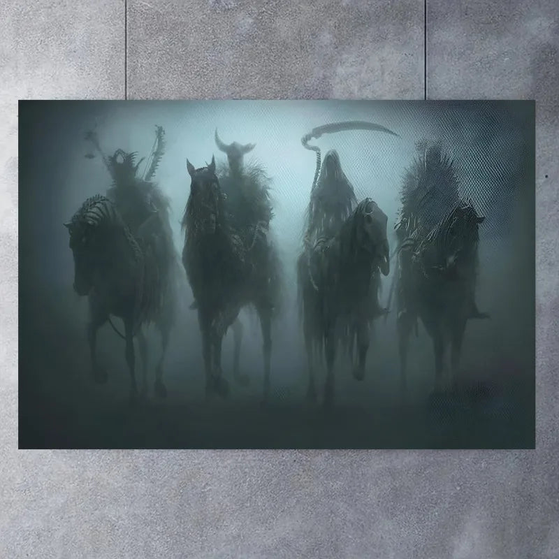 Four Horsemen Apocalypse Canvas Wall Art | Fantasy Décor Print