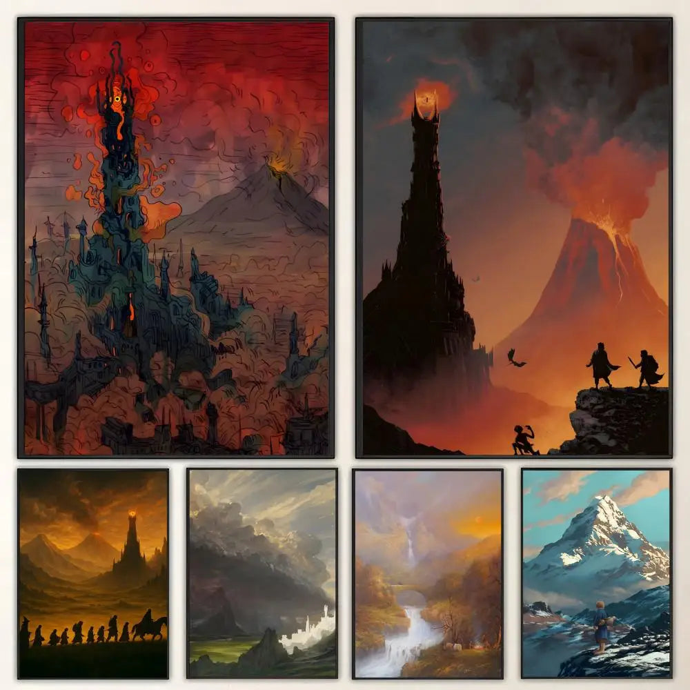 Tolkien Landscape HD Art Poster – Waterproof Sticky Wall Decor