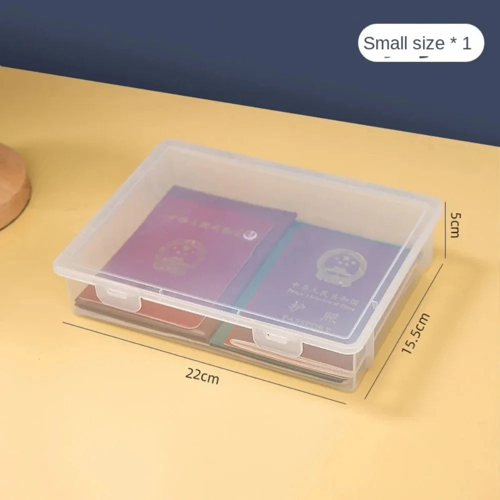 Clear Plastic A4 Document Storage Box – 3 Sizes | Organizer