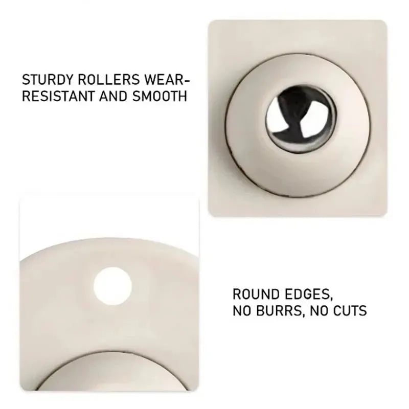 4- Self-adhesive Universal Pulley Rotating Wheels Mini Swivel Casters