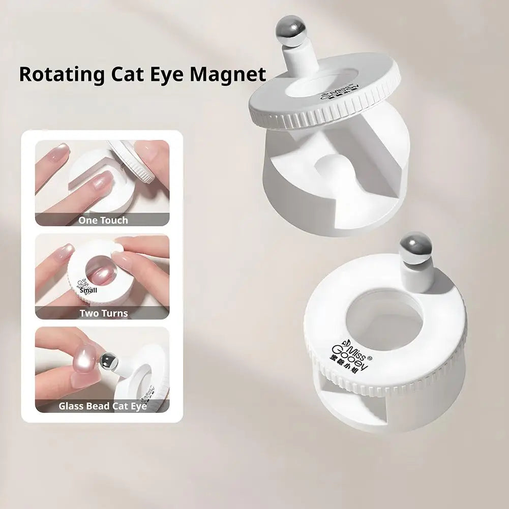 Rotating Cat Eye Nail Magnet – 360° Glass Bead Spinner Tool