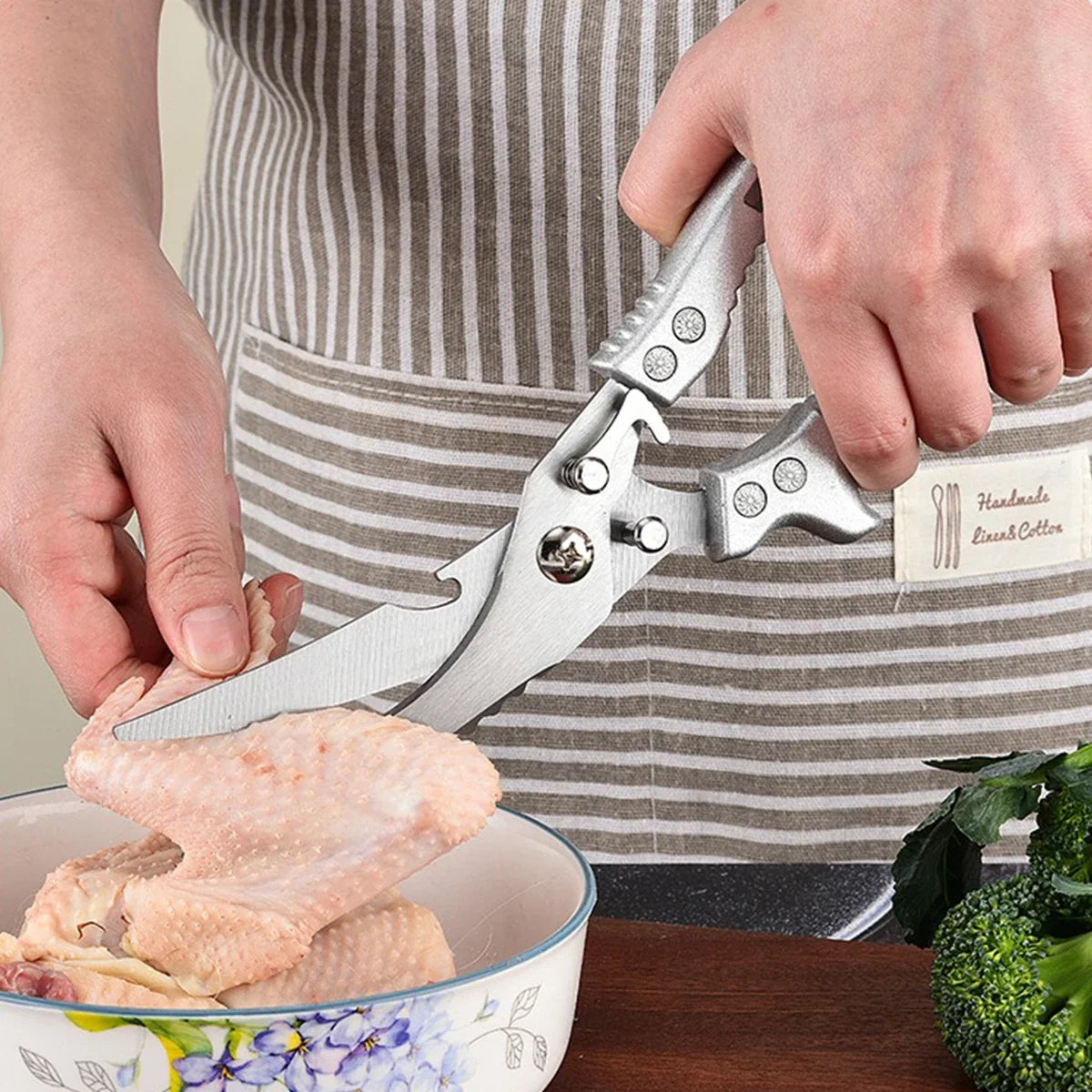 SHENJIU Kitchen Shears – Heavy Duty Stainless Steel Bone Scissors