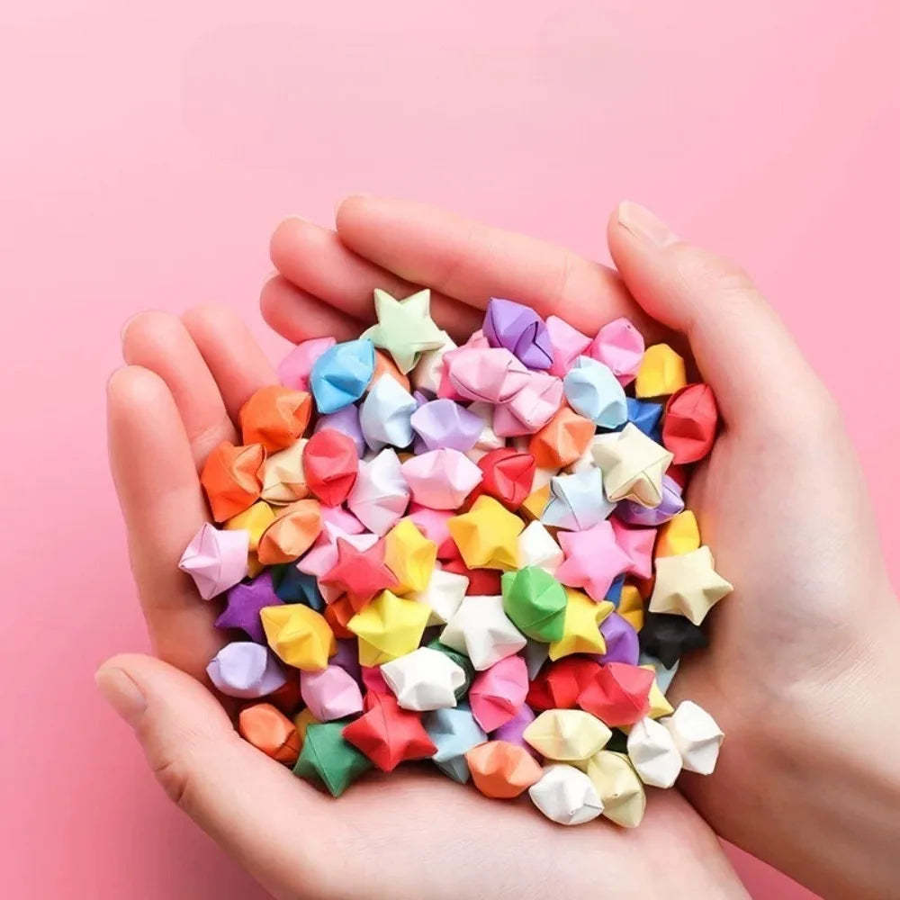 540 Pcs Lucky Star Origami Paper Strips | 27 Colors DIY Craft