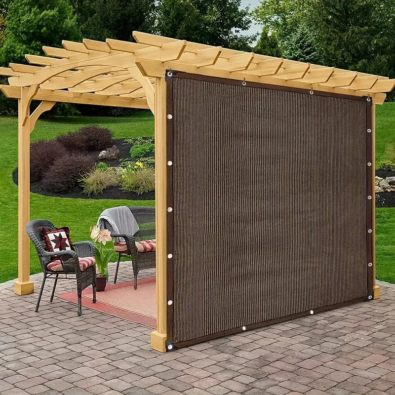 UV-Resistant Outdoor Shade Net Brown – 2m×3m / 3m×4m Canopy