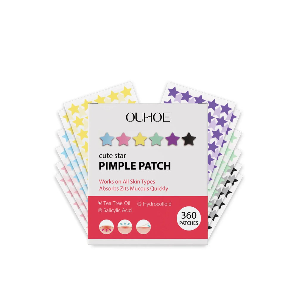 Star-Shaped Hydrocolloid Pimple Patches 360pc | Acne Dots