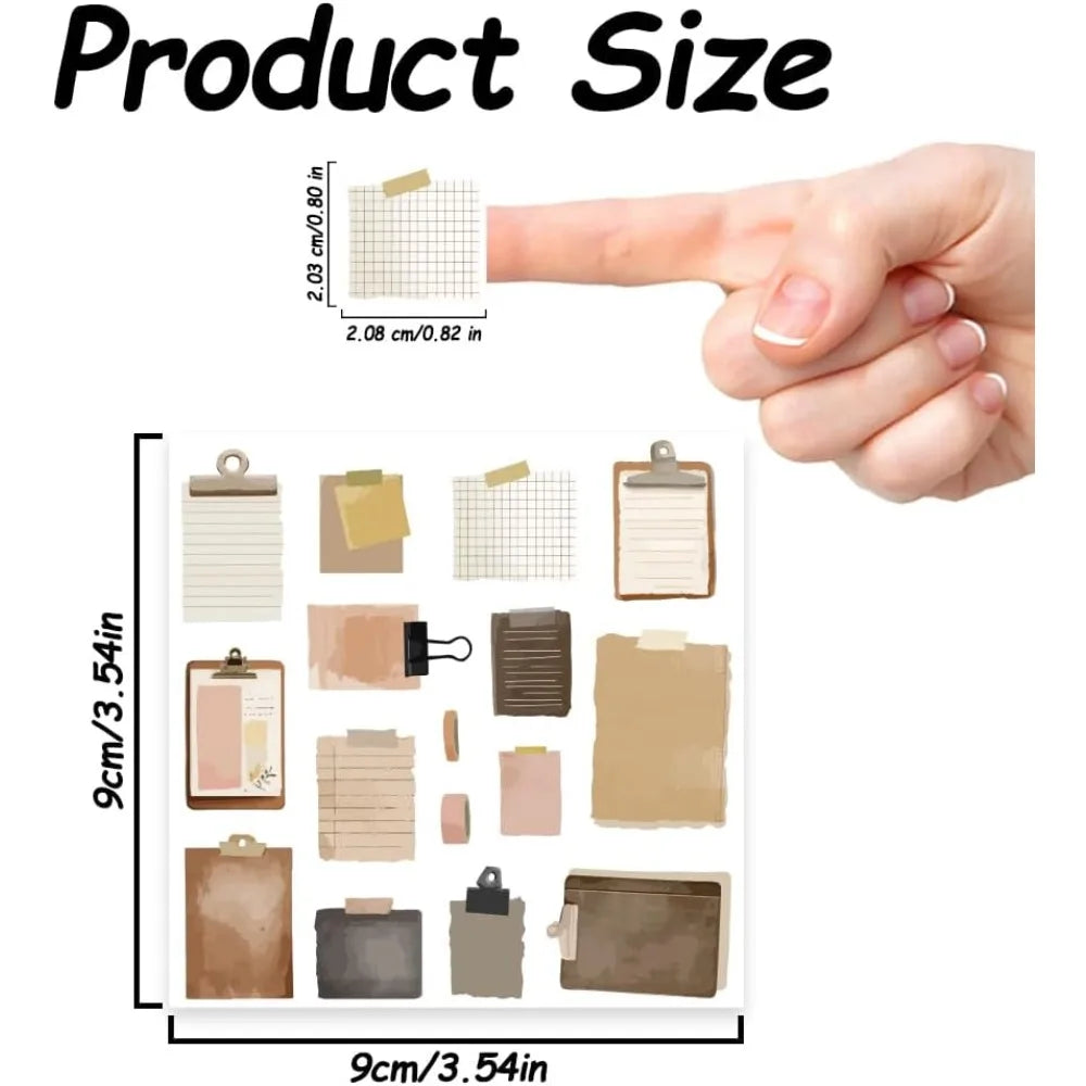 320-Pc Self-Adhesive Decorative Stickers – 16 Patterns, 90×90mm