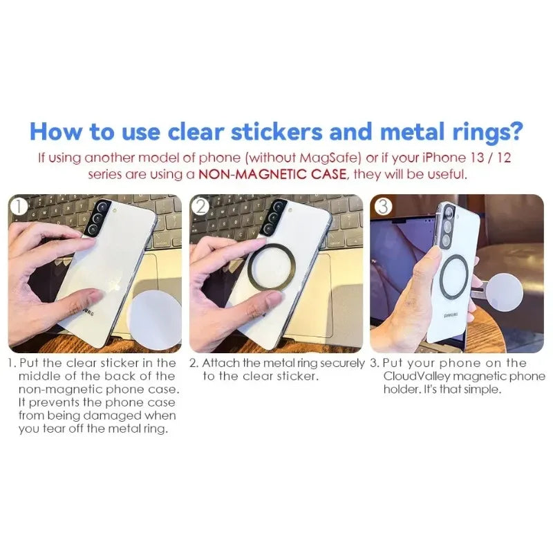 2026 Magnetic Laptop Computer Monitor Side Cell Phone Slim Plate Ring