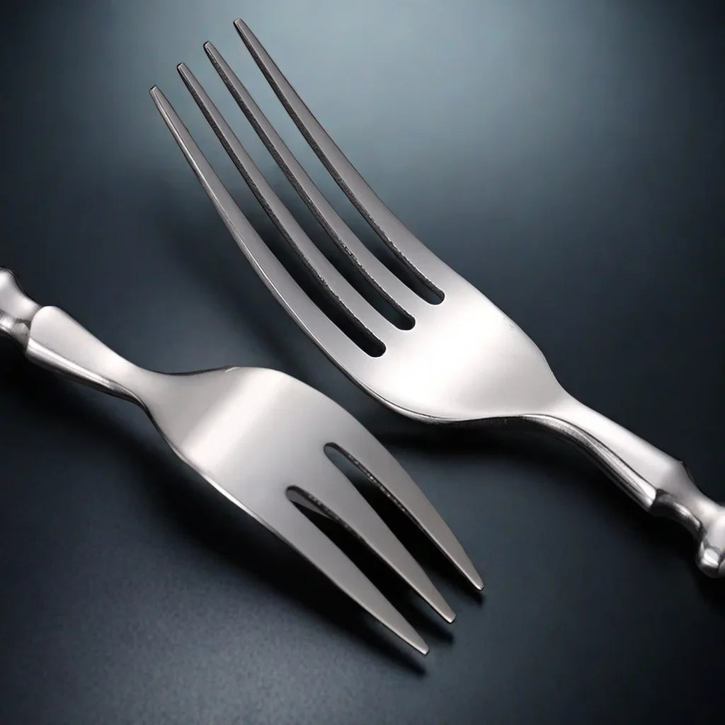 Stainless Steel Cutlery Set – Fork, Spoon & Steak Knife