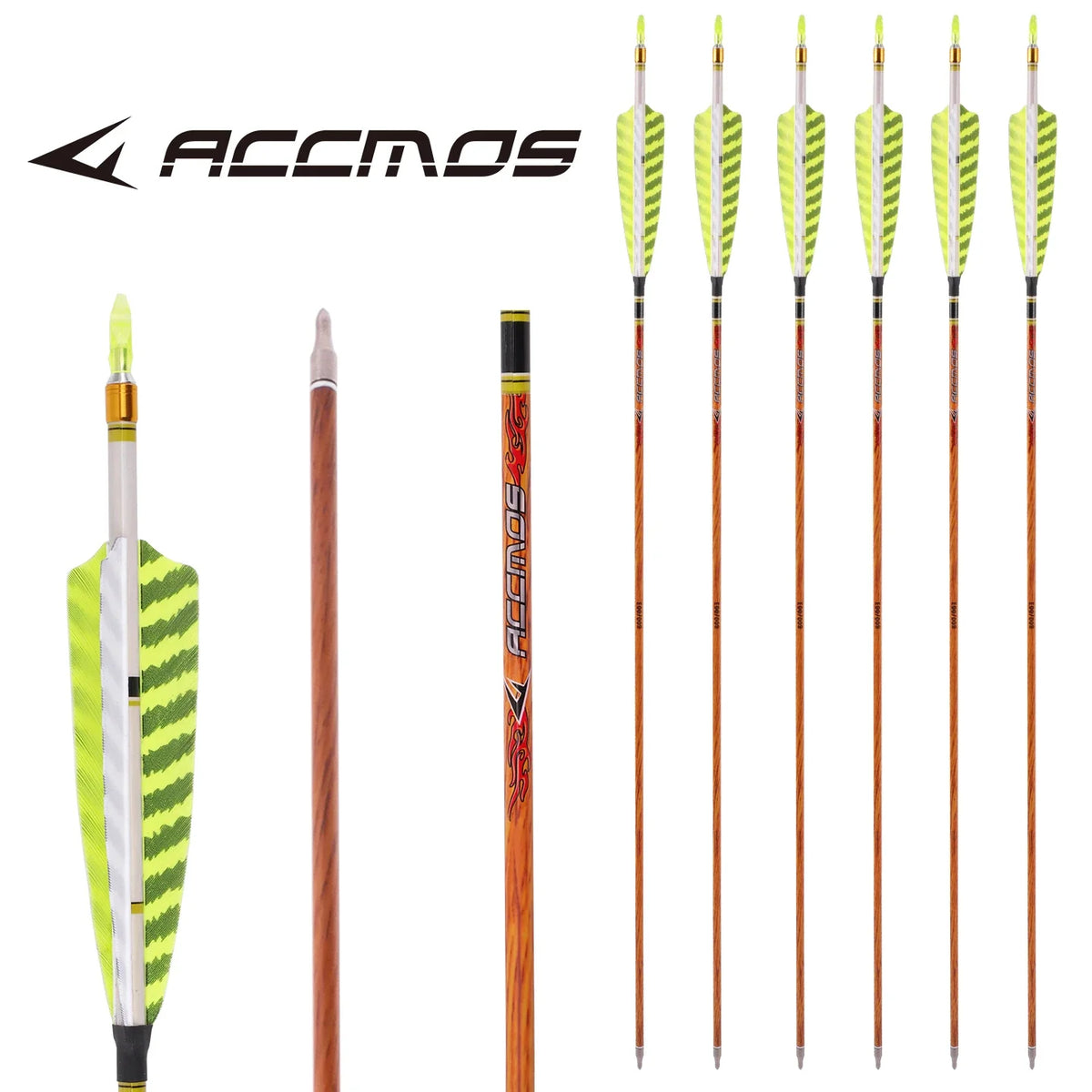6 Wood Skin Carbon Arrows 32 ID6 2 Spine 400 500 600 700 5 Real