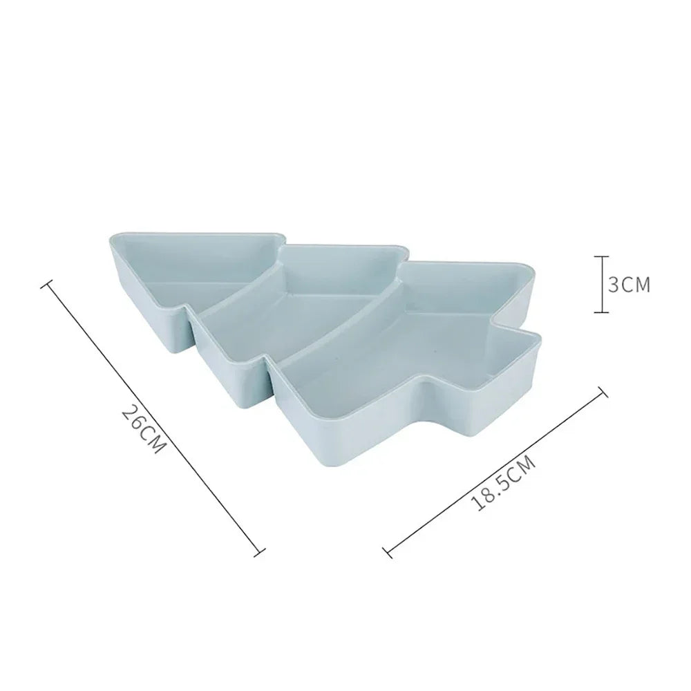 Christmas Tree Snack Tray – Nut, Candy & Fruit Serving Dish