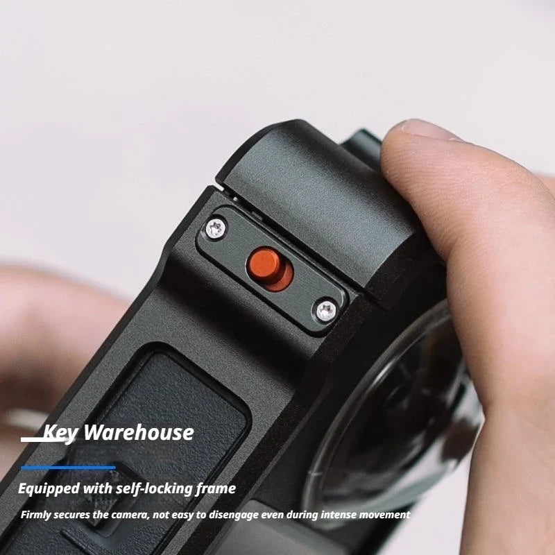 DJI Osmo 360 Metal Cage Quick Release Mount & Cold Shoe Frame