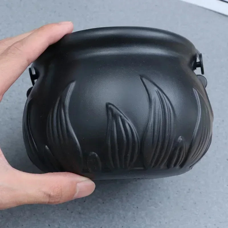 Candy Cauldron Halloween Bucket Witch Basket Plastic Supports Trick
