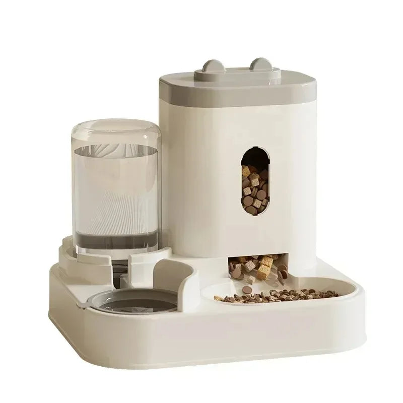 Automatic Pet Feeder Water Dispenser Large Capacity Raised Food Bowl