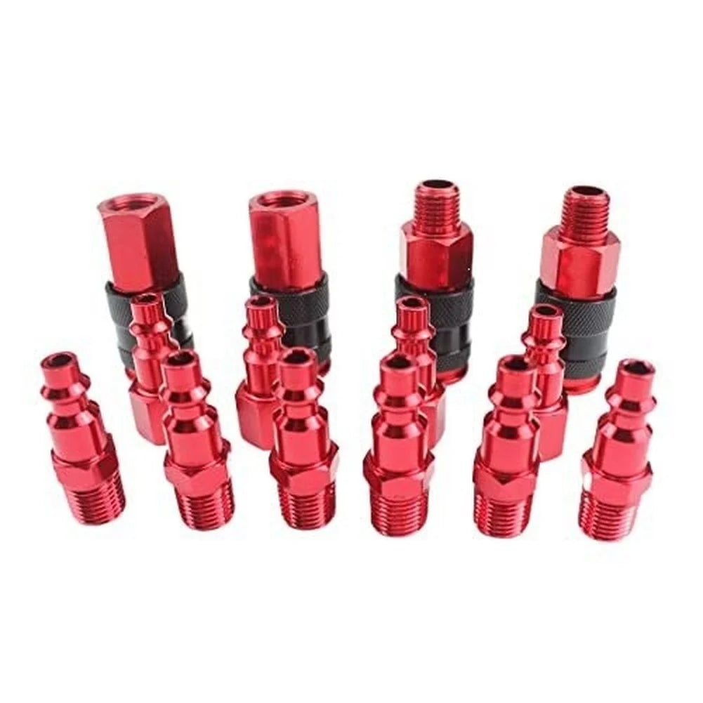 14-Pc 1/4 NPT Pneumatic Quick Connect Fittings Kit