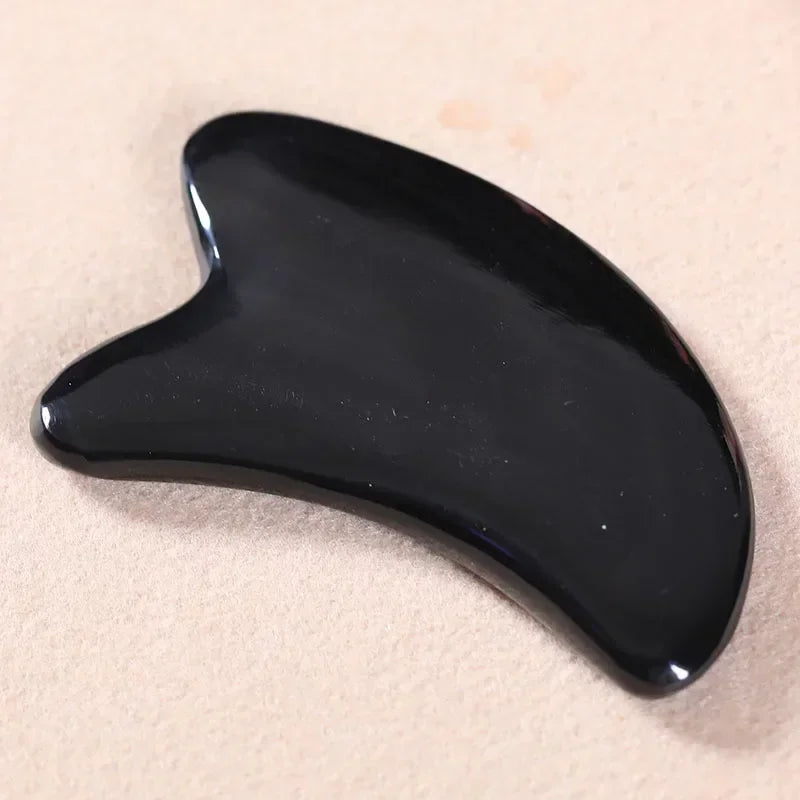 Natural Bian Stone Gua Sha Tool – Facial & Neck Massage