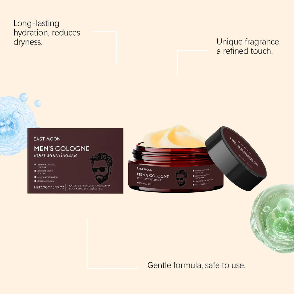 Men's Collagen Body Moisturizer – Woody Scent, Non-Greasy Lotion