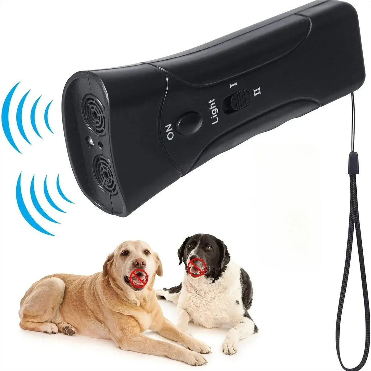 Ultrasonic Dog Bark Control Trainer Device with LED Light