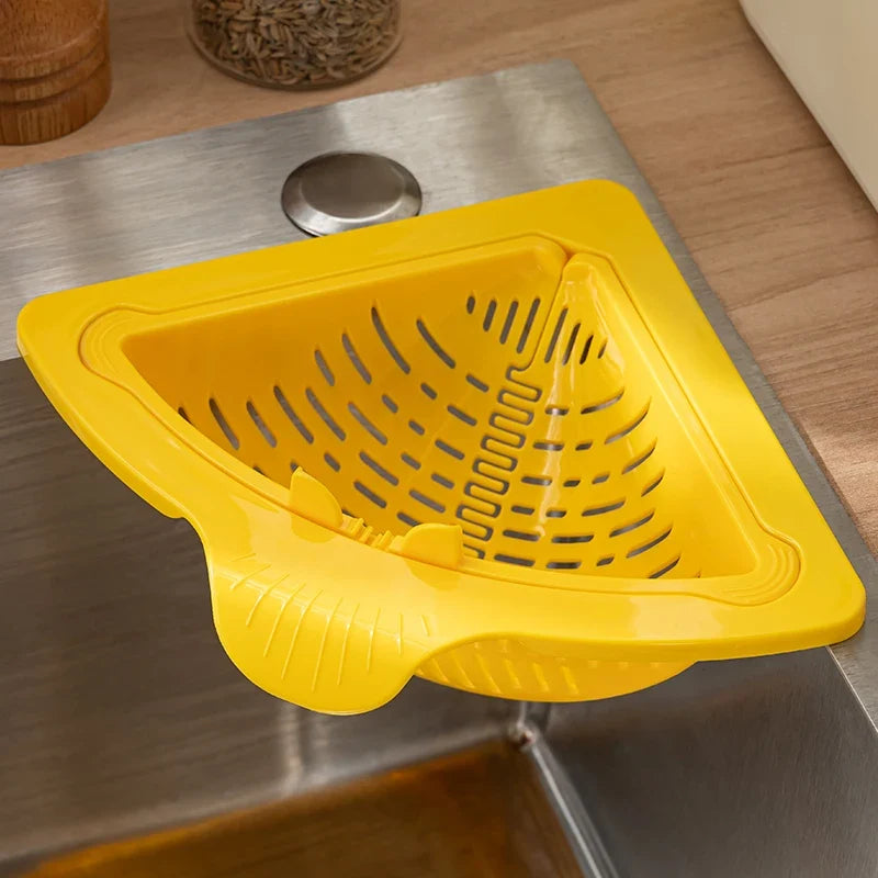 Corner Sink Strainer Basket – Suction Cup, Large Capacity